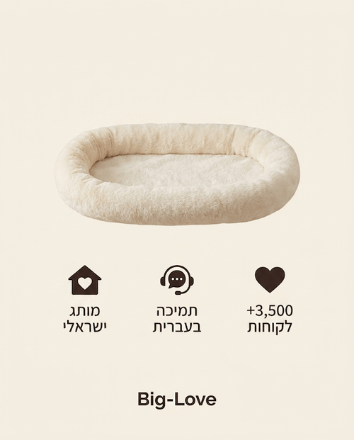 ערסל החלון של Big-Love בצבע קרם על רקע שמנת
